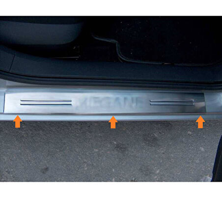 Kapı Eşiği Krom 2 Parça Megane-1 HB 1996-2004 Arası Modeller İçin