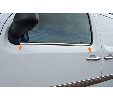 Cam Çıtaları Krom 2 Parça Kangoo-2 Mini Van LAV 2008 Ve Sonrası Modeller İçin