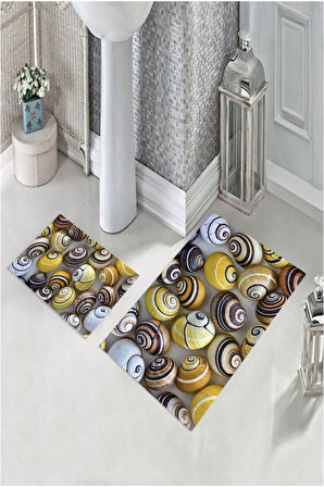 Multi  Kaymaz Taban Tasarım Banyo Paspas  BP-13