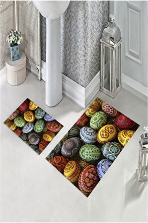 Multi  Kaymaz Taban Tasarım Banyo Paspas  BP-17