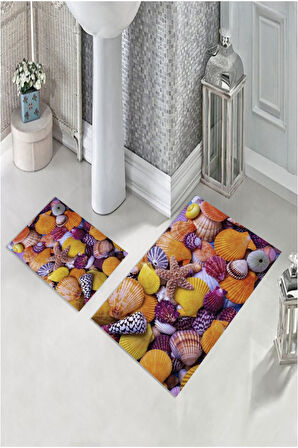 Multi  Kaymaz Taban Deniz Taş Tema Banyo Paspas  BP-19