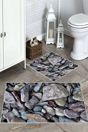 Multi Kaymaz Taban Taş Banyo Paspas  BP-20