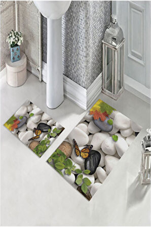 Multi  Kaymaz Taban Tasarım Banyo Paspas  BP-30