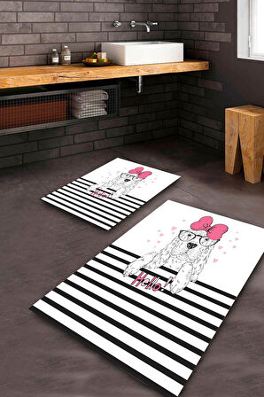 Beyaz Pvc Deri Kaymaz Taban Sevimli Banyo Klozet Takımı Saçaksız BPS-1577