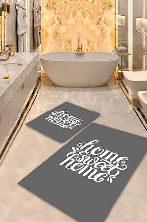 Antrasit Pvc Deri Kaymaz Taban Home Banyo Klozet Takımı Saçaksız BPS-1616