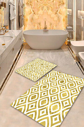 Vizon Pvc Deri Kaymaz Taban Tasarım Banyo Klozet Takımı Saçaksız BPS-1751