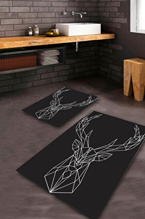 Antrasit Pvc Deri Kaymaz Taban Modern Banyo Klozet Takımı Saçaksız BPS-1880