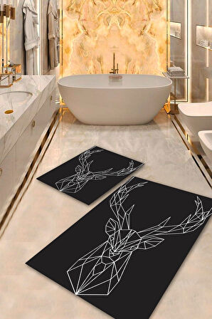 Antrasit Pvc Deri Kaymaz Taban Modern Banyo Klozet Takımı Saçaksız BPS-1880