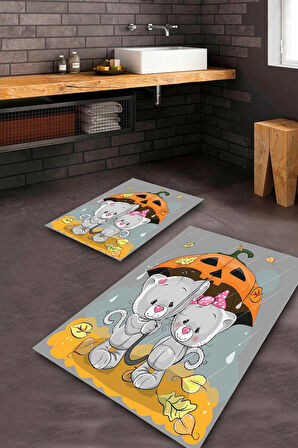 Multi Pvc Deri Kaymaz Taban Kedi Banyo Klozet Takımı Saçaksız BPS-2118