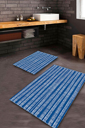 Mavi Pvc Deri Kaymaz Taban Modern Banyo Klozet Takımı Saçaksız BPS-5163