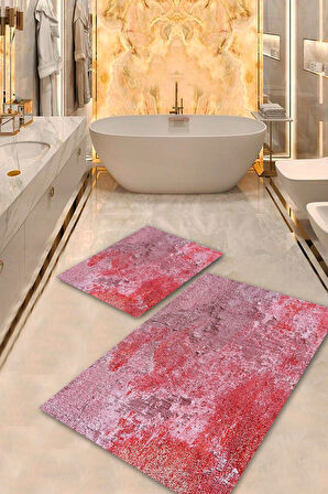 Kırmızı Pvc Deri Kaymaz Taban Modern Banyo Klozet Takımı Saçaksız BPS-5256