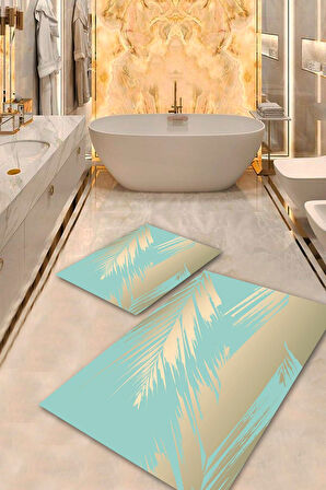 Multi Pvc Deri Kaymaz Taban Tasarım Banyo Klozet Takımı Saçaksız BPS-7572