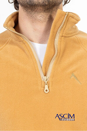 Ascim Outdoor Yarım Fermuar Polar | Sarı