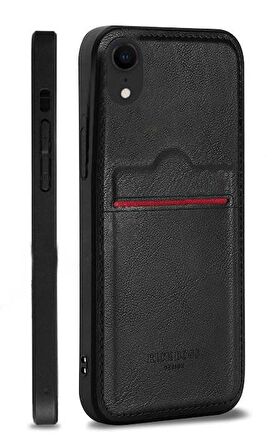 Xiaomi Redmi Note 8T Kartlıklı Rich Boss Lüx Deri Kılıf Siyah