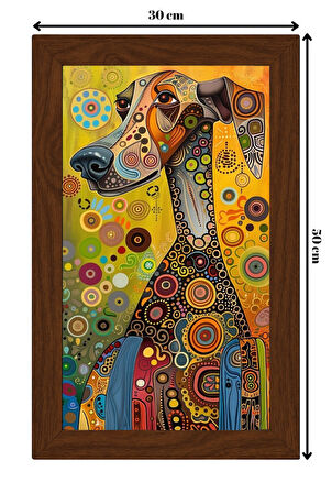 SERAMİK ÜZERİNE AHŞAP ÇERÇEVELİ 30x50cm TABLO NO:92