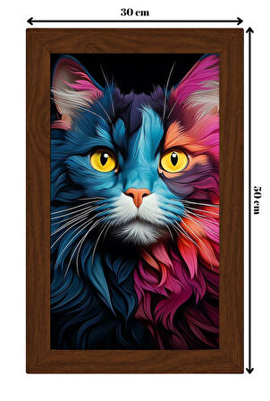 SERAMİK ÜZERİNE AHŞAP ÇERÇEVELİ 30x50cm TABLO NO:70