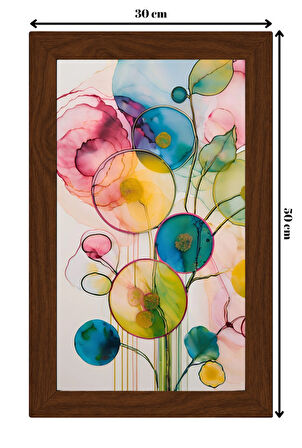 SERAMİK ÜZERİNE AHŞAP ÇERÇEVELİ 30x50cm TABLO NO:64