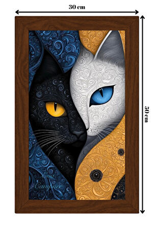 SERAMİK ÜZERİNE AHŞAP ÇERÇEVELİ 30x50cm TABLO NO:91