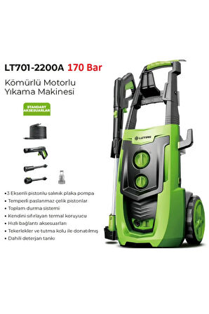 Lutian Lt701-2200a - 170 Bar Elektrikli Yüksek Basınçlı Oto Araba Yıkama Makinası