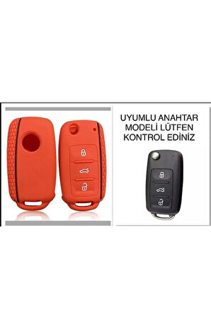 Vw Golf 5 Ve Golf 6 Silikon Anahtar Koruma Kılıfı Kırmızı Lütfen Anahtar Teyiti Yapınız