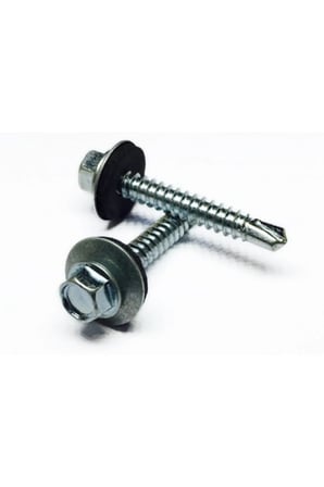 1 Adet M8 Vida Sıkma Ucu - 50'li Paket Trapez Çatı Vidası (5.5 X 25mm)