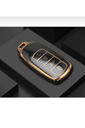 Chery Tiggo 8 Pro Omoda 5 Anahtar Kılıfı Siyah/gold Lüx