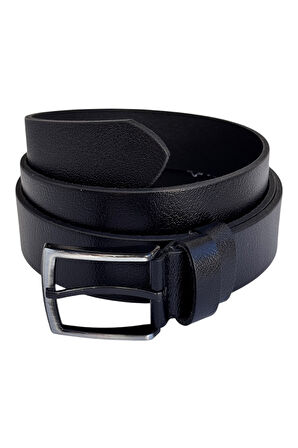 Battal Boy Hakiki Deri 4 cm. Tokalı Düz Model Spor Erkek Kemer Siyah