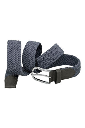 3.5 cm. Elastik Esnek Unisex Örgü Kemer Füme