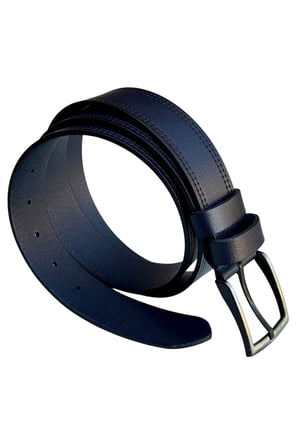 4 cm. Spor Model Hakiki Deri Kenarları Dikişli Erkek Kemer Lacivert