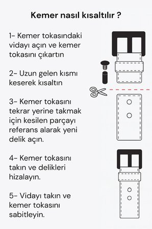 4 cm. Spor Model Hakiki Deri Kenarları Dikişli Erkek Kemer Kahverengi