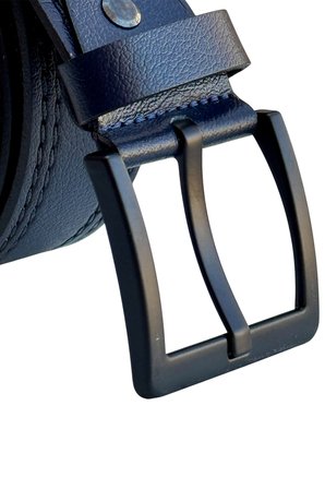 4.5 cm. Spor Model Hakiki Deri Kenarları Dikişli Erkek Kemer Lacivert