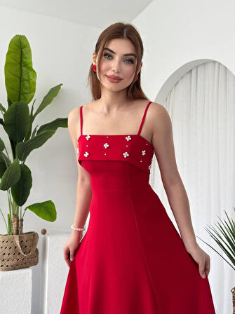 ASFSTORE Acco Taş Detaylı Elbise