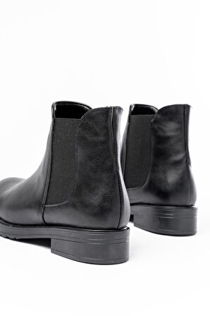 ASFSTORE 165-230 Siyah Lastikli Günlük Kadın Bot