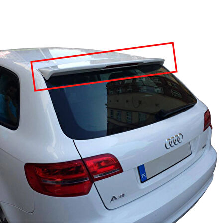 AUDI A3 HB FİBER SPOİLER PARLAK SİYAH BOYALI