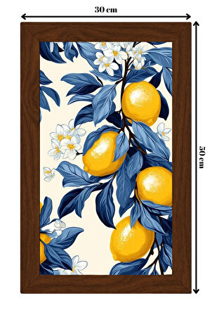 SERAMİK ÜZERİNE AHŞAP ÇERÇEVELİ 30x50cm TABLO NO:56