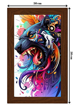 SERAMİK ÜZERİNE AHŞAP ÇERÇEVELİ 30x50cm TABLO NO:78