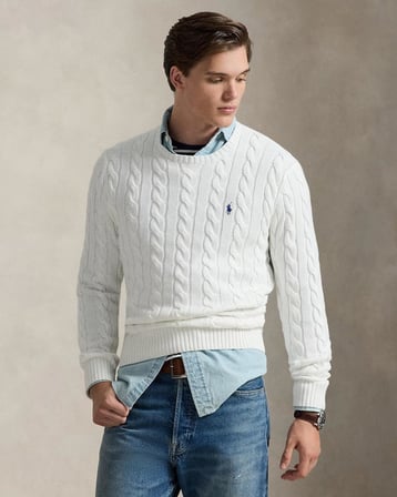 Polo Ralph Lauren Saç Örgü Dokulu Erkek Kazak