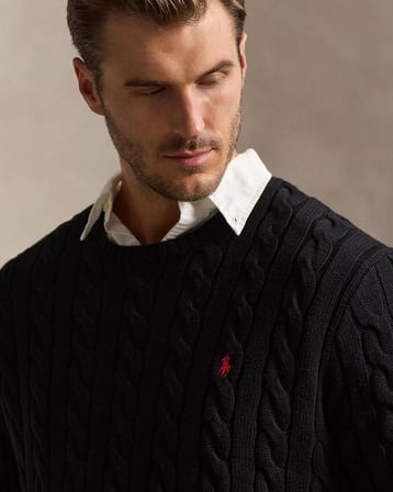Polo Ralph Lauren Saç Örgü Dokulu Erkek Kazak