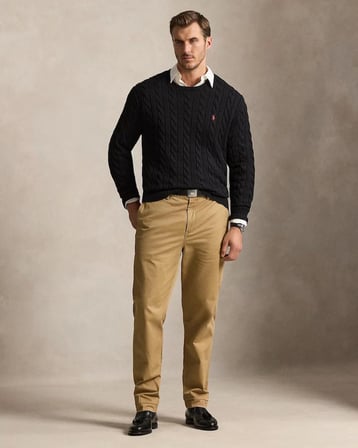 Polo Ralph Lauren Saç Örgü Dokulu Erkek Kazak