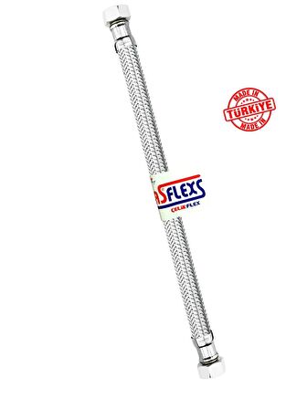 ASFLEXS 3/8×3/8 (BÜTÜN UZUNLUKLAR) Paslanmaz Çelik Flex Hortum Klozet Bağlantı Hortumu (60 cm)