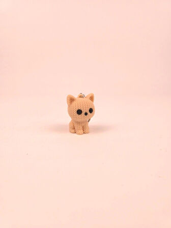 ASH MİNİKO ÖRGÜ MODEL KEDİ ANAHTARLIGI