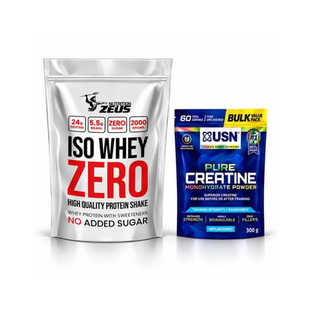 Zeus Nutrıtıon Iso Whey Zero Protein Tozu 2000Gr +USN Saf Kreatin Monohidrat 300 Gr Hediye