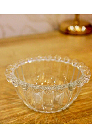 Boncuklu 6 lı Cam Kase Kahvaltılık&Çerezlik