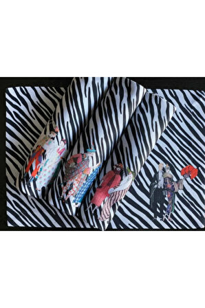 Best Couple Kumaş Amerikan Servis 4'lü Set - 35x50cm Keten Kumaş Ulusl.yıkama Ve Solmama Sertifikası