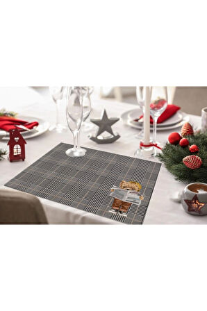 Teddies Kumaş Amerikan Servis 4'lü Set 35x50cm (keten Kumaş, Ulusl. Yıkama Ve Solmama Sertifikası)