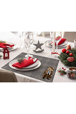 Teddies Kumaş Amerikan Servis 4'lü Set 35x50cm (keten Kumaş, Ulusl. Yıkama Ve Solmama Sertifikası)