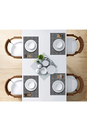 Teddies Kumaş Amerikan Servis 4'lü Set 35x50cm (keten Kumaş, Ulusl. Yıkama Ve Solmama Sertifikası)