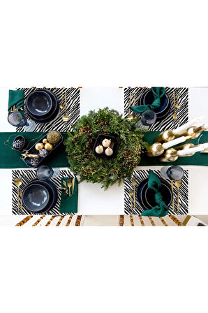 Iconic People Kumaş Amerikan Servis 4'lü Set 35x50cm Keten Kumaş Ulusl.yıkama Ve Solmama Sertifikası