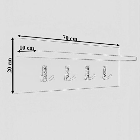 Duvar Askısı Anahtarlık,raflık, Mutfak Askısı, Salon Oturma Odası Elbise Askısı Mdf