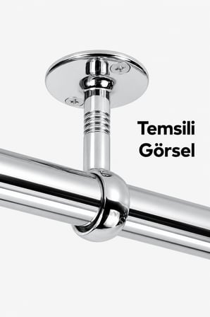 Askı Flanşı Krom Oval 26 mm Dolap Elbise Askı Borusu Tutucu Aparatı 2’li Set – Metal Gardırop Askılık Bağlantı Flanşı, 7,5 cm, Montaj Vidaları Dahil